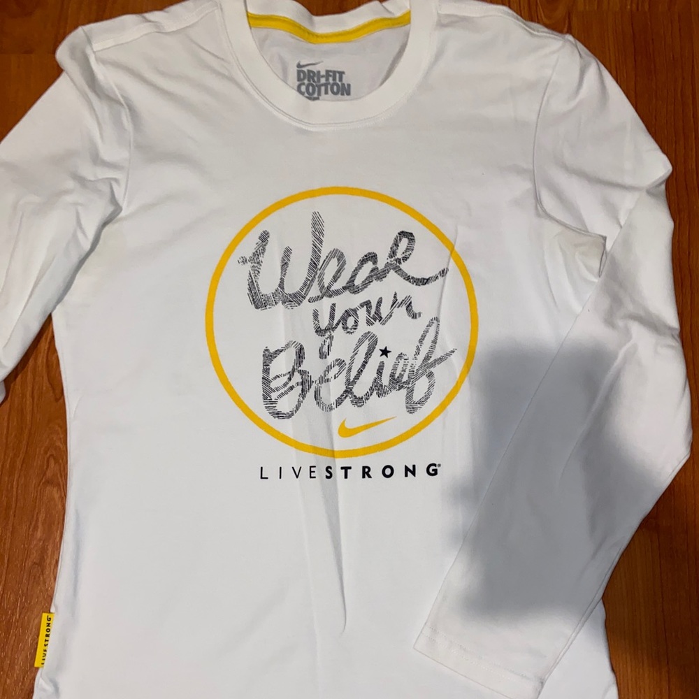 Nike Womens White Dri FIT Long Sleeve Tshirt M